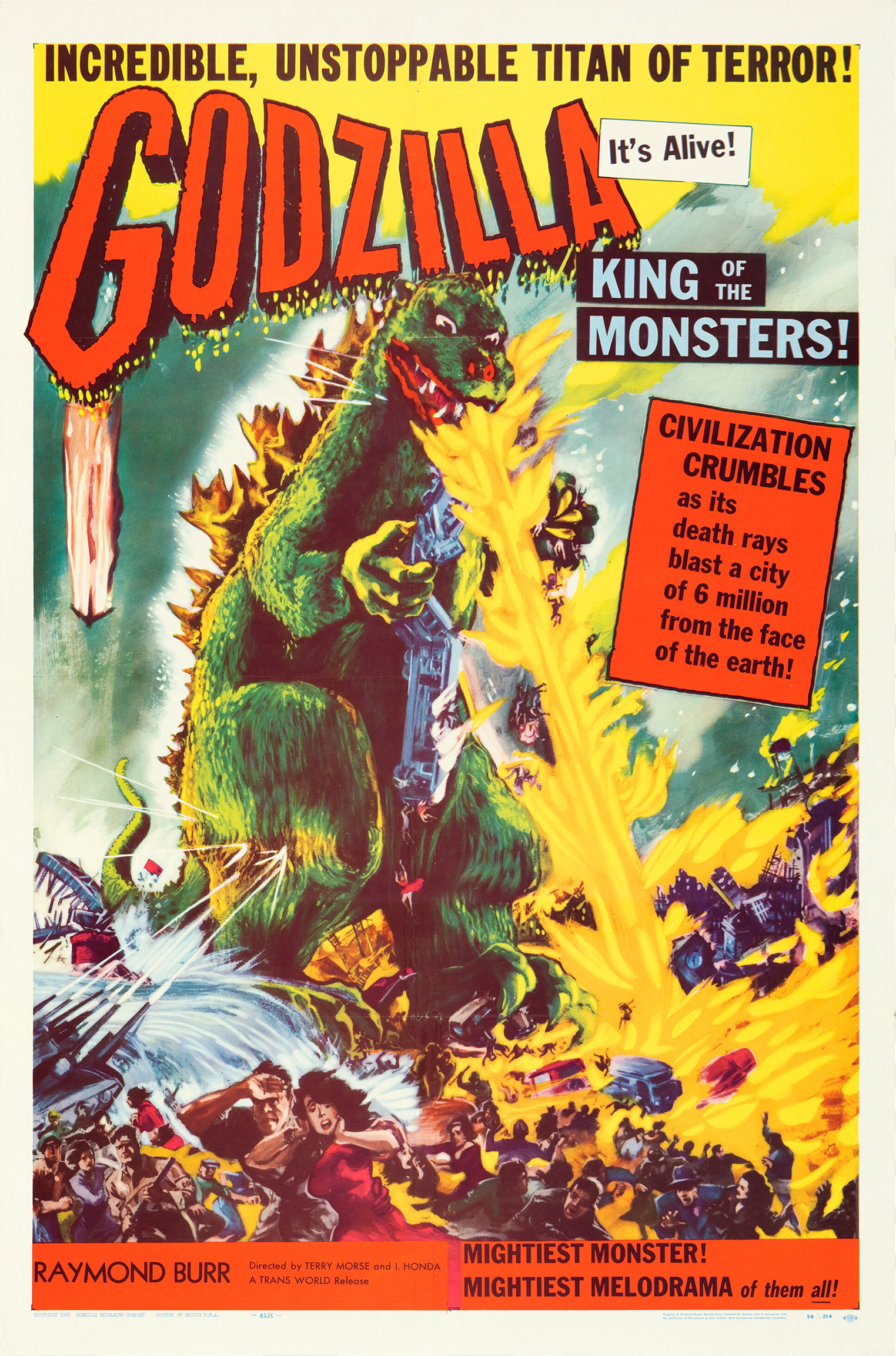 Godzilla 1956 One Sheet 1 before
