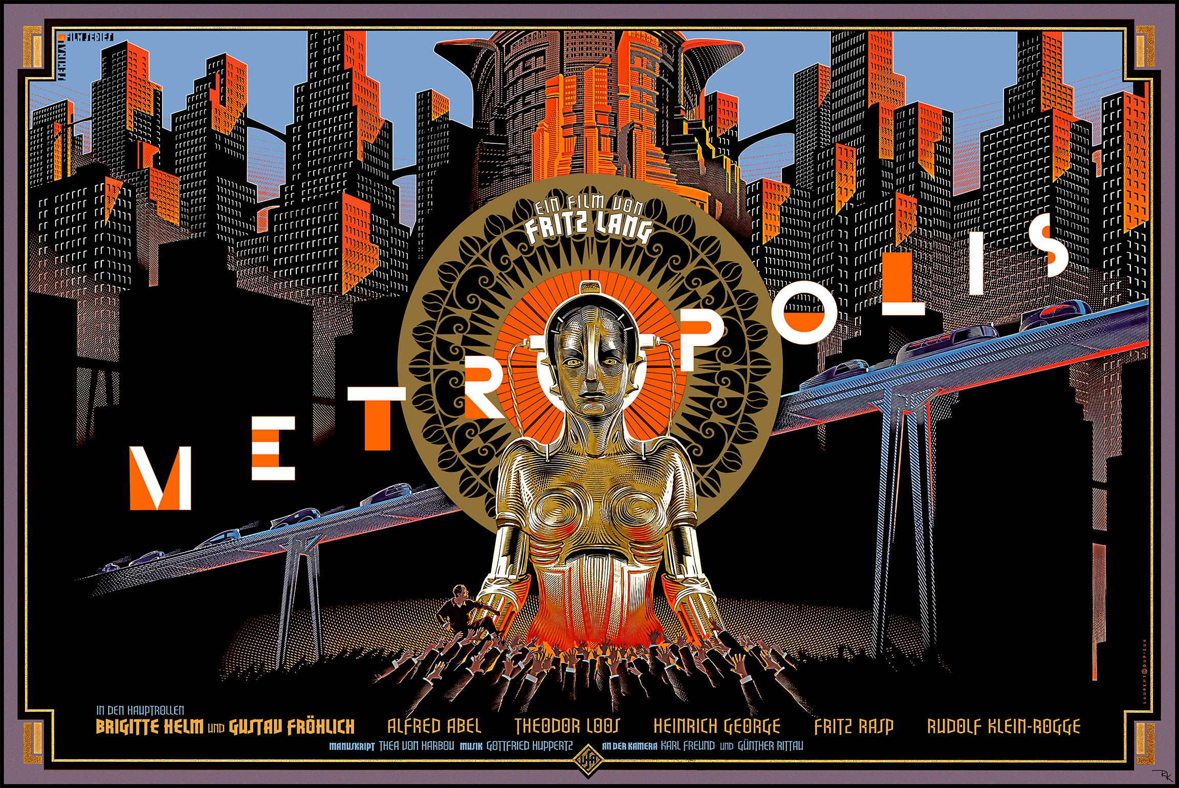 "Metropolis" (4)<br>directed by Fritz Lang Digitally restored Metropolis movie poster directed by Fritz Lang - The Movie Poster Store