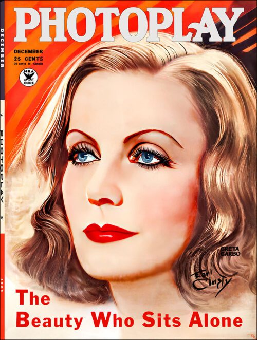 Greta Garbo Photoplay Cover (Dec. 1934)