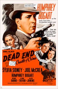 Digitally restored Dead End movie poster starring Humphrey Bogart with Joel McCrea and Sylvia Sidney-The Movie Poster Store