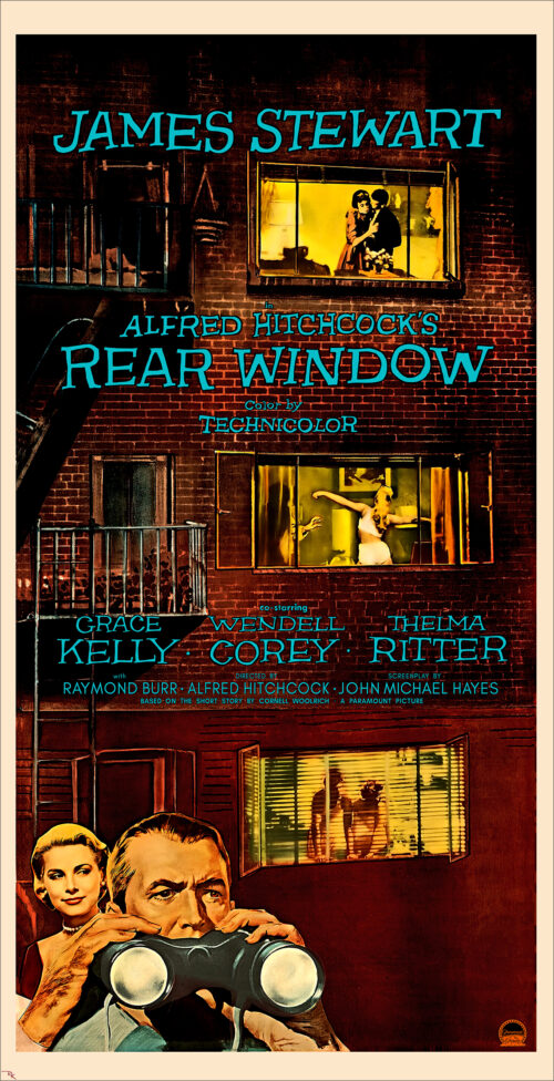 Digitally restored Rear Window directed by Alfred Hitchcock, starring James Stewart and Grace Kelly - The Movie Poster Store