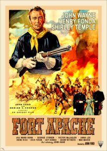 Digitally restored Fort Apache movie poster starring John Wayne, Henry Fonda, and Shirley Temple-The Movie Poster Store