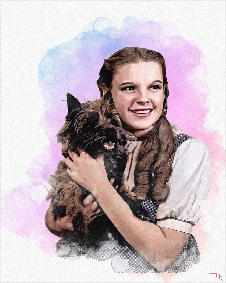 Judy Garland <br>Digital Watercolor (1) Judy Garland-The Movie Poster Store