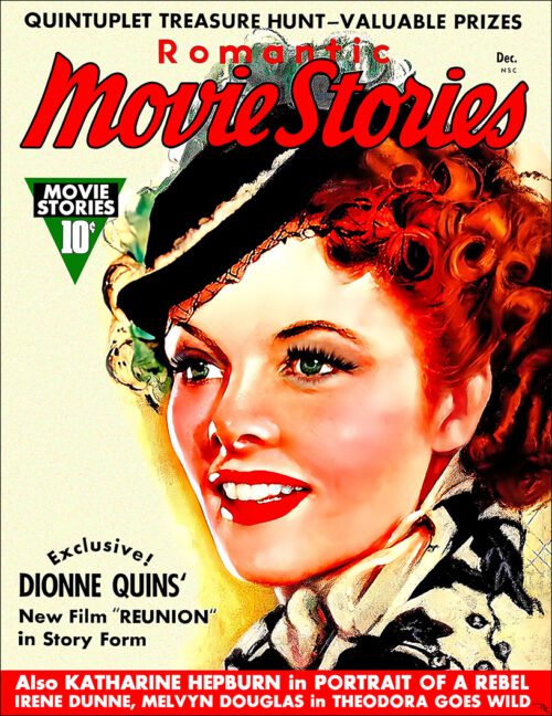 Katharine Hepburn Romantic Movie Stories cover (Dec. 1936)