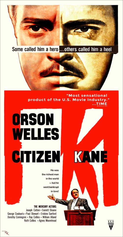 "Citizen Kane" directed by and starring Orson Welles