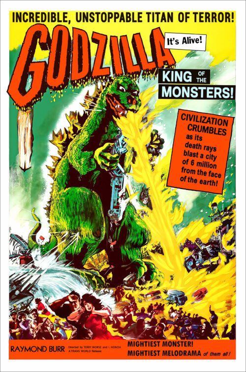 "Godzilla" starring Raymond Burr
