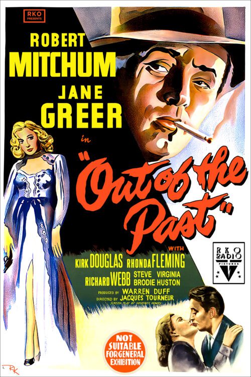 "Out of the Past" starring Robert Mitchum and Kirk Douglas (1)