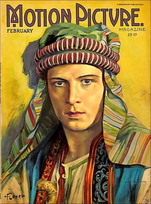 Rudolph Valentino Motion Picture Magazine cover (Feb. 1922)