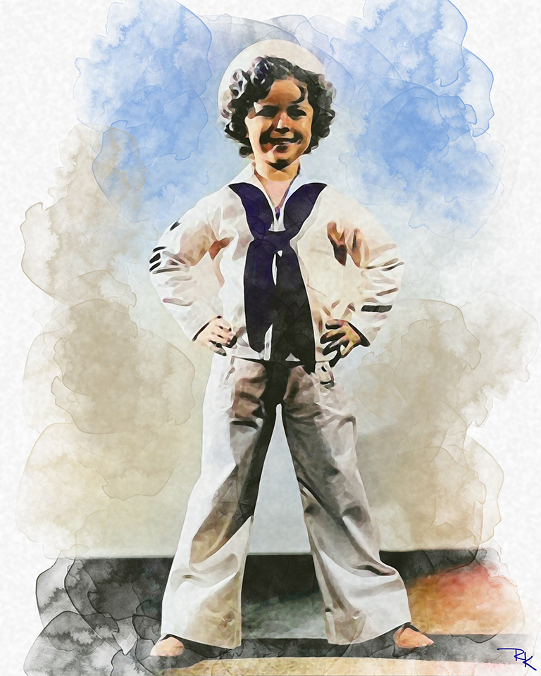 Shirley Temple Digital Watercolor 3 Shirley Temple-The Movie Poster Store