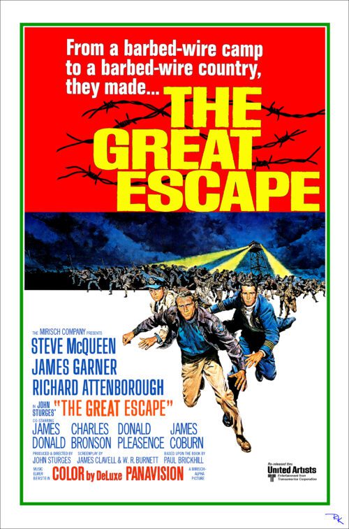 "The Great Escape" starring Steve McQueen and James Garner