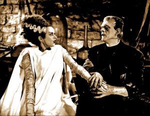 "The Bride of Frankenstein" <br>with Boris Karloff and Elsa Lancaster Bride still